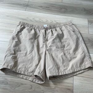 DSG Mens Tan Elastic Waist Drawstring Pockets Mesh Lining Casual‎ Shorts Size XL